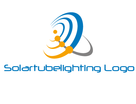 connected rings or orbit logo