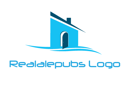 half cut abstract house stand on swoosh logo
