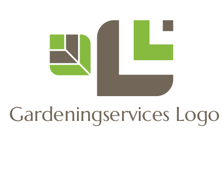 abstract leaves inside rounded square logo