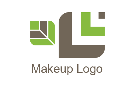 abstract leaves inside rounded square logo