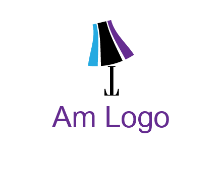 letter t with abstract lamp logo