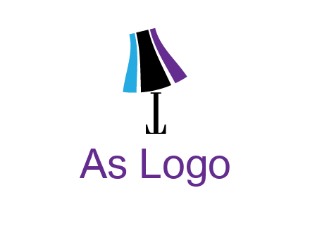letter t with abstract lamp logo