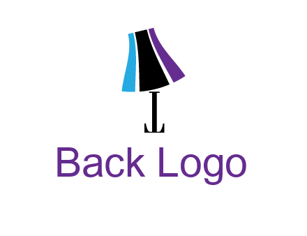 letter t with abstract lamp logo