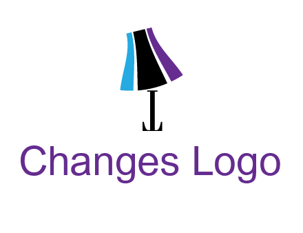 letter t with abstract lamp logo