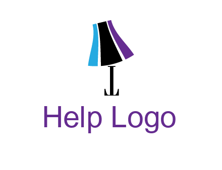 letter t with abstract lamp logo