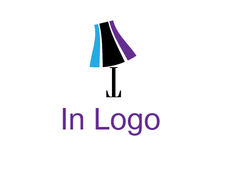 letter t with abstract lamp logo