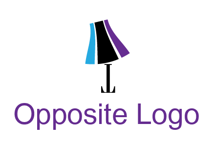letter t with abstract lamp logo