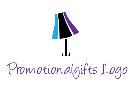 letter t with abstract lamp logo