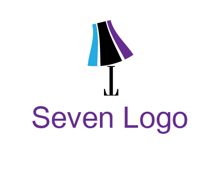 letter t with abstract lamp logo