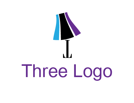 letter t with abstract lamp logo