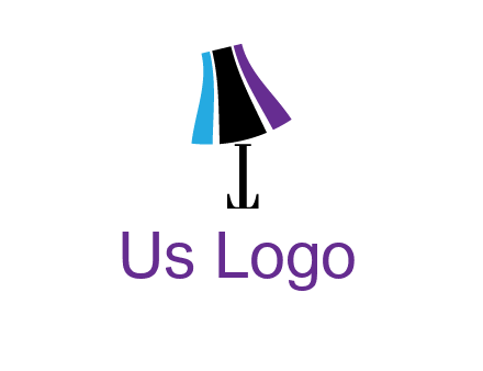 letter t with abstract lamp logo