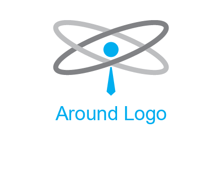 abstract person incorporated with orbit and tie logo