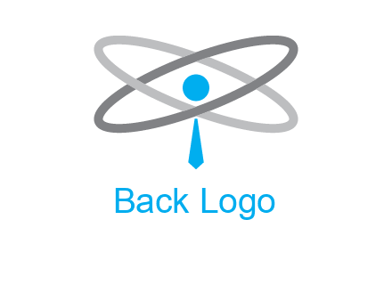 abstract person incorporated with orbit and tie logo