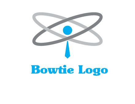 abstract person incorporated with orbit and tie logo