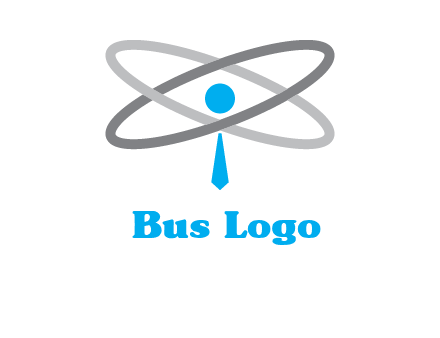 abstract person incorporated with orbit and tie logo
