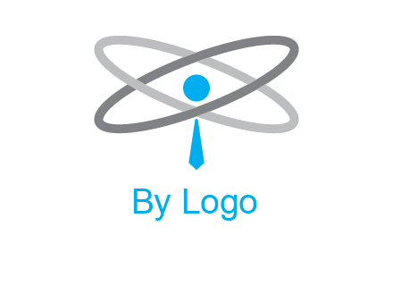 abstract person incorporated with orbit and tie logo