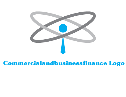 abstract person incorporated with orbit and tie logo