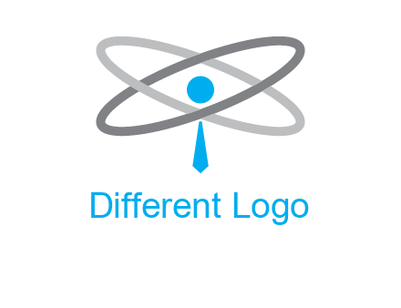 abstract person incorporated with orbit and tie logo