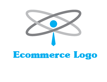 abstract person incorporated with orbit and tie logo