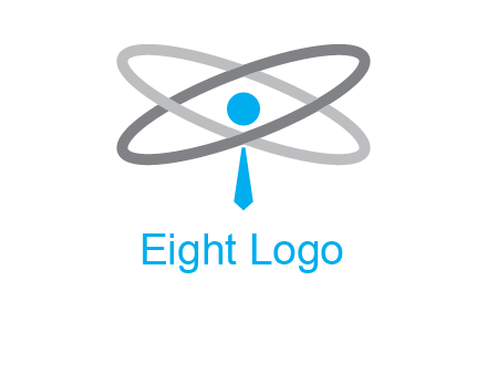 abstract person incorporated with orbit and tie logo