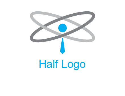 abstract person incorporated with orbit and tie logo