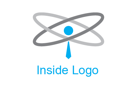 abstract person incorporated with orbit and tie logo