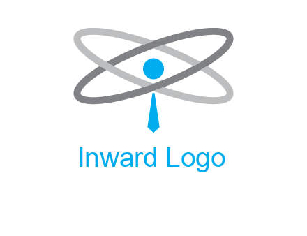 abstract person incorporated with orbit and tie logo