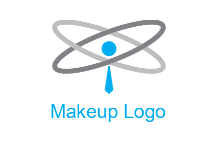 abstract person incorporated with orbit and tie logo