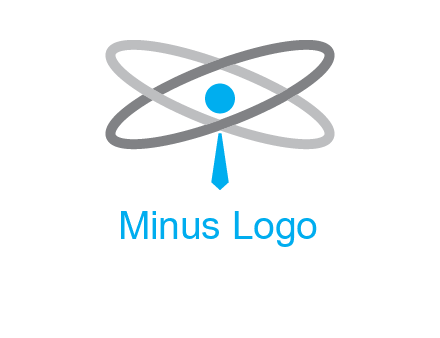 abstract person incorporated with orbit and tie logo