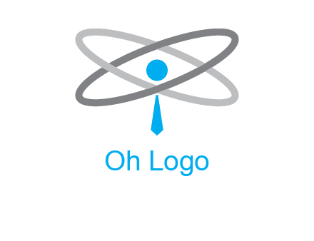 abstract person incorporated with orbit and tie logo