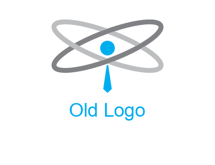 abstract person incorporated with orbit and tie logo