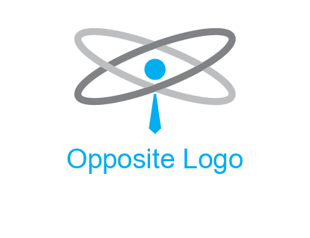 abstract person incorporated with orbit and tie logo
