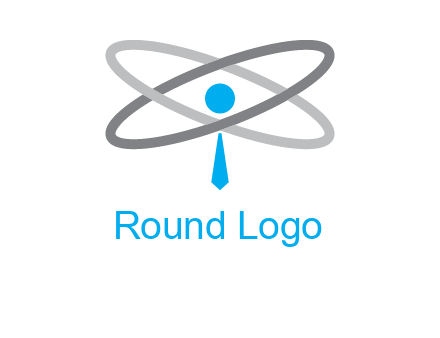 abstract person incorporated with orbit and tie logo
