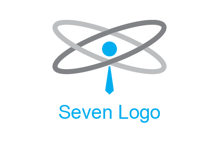 abstract person incorporated with orbit and tie logo