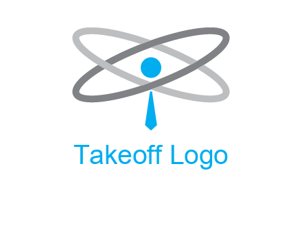 abstract person incorporated with orbit and tie logo