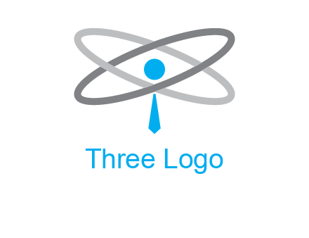 abstract person incorporated with orbit and tie logo