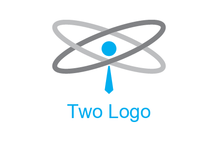 abstract person incorporated with orbit and tie logo