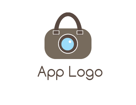 camera lens merged with beg logo