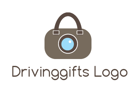 camera lens merged with beg logo
