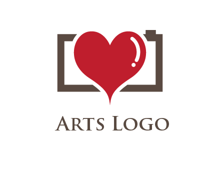 camera with heart logo