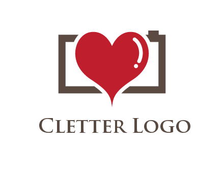 camera with heart logo