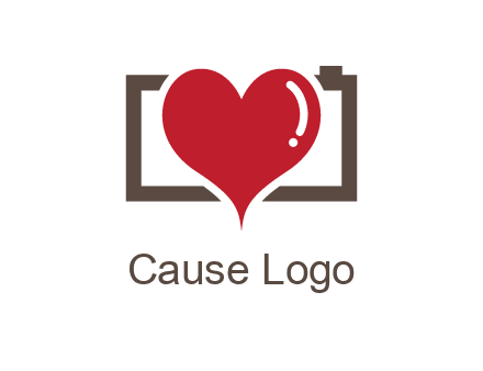 camera with heart logo