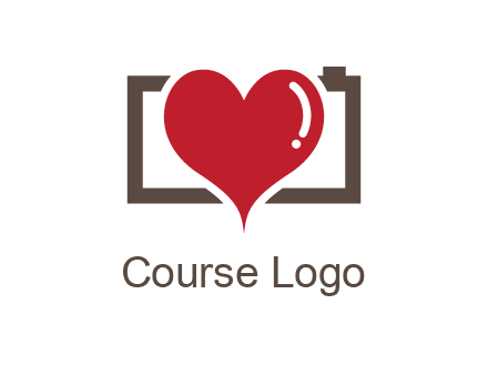 camera with heart logo