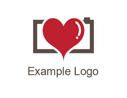 camera with heart logo