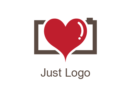 camera with heart logo