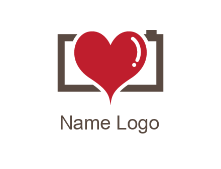camera with heart logo