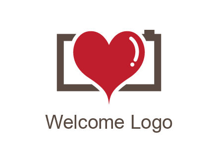 camera with heart logo