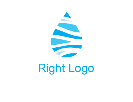 abstract water drop icon