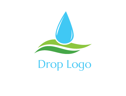 water drop on waves icon