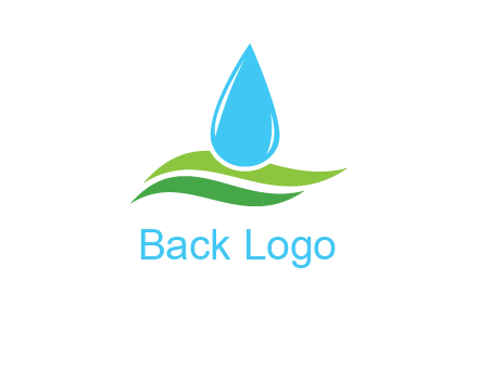 water drop on waves icon